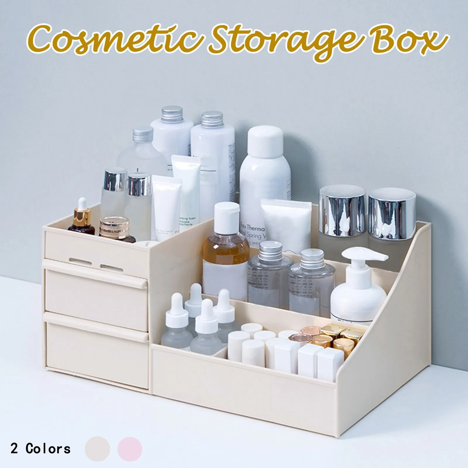 

1PC Makeup Drawer Organizer Cosmetic Storage Container Desktop Sundries Storage Box Dressing Table Bathroom Jewelry Organizer