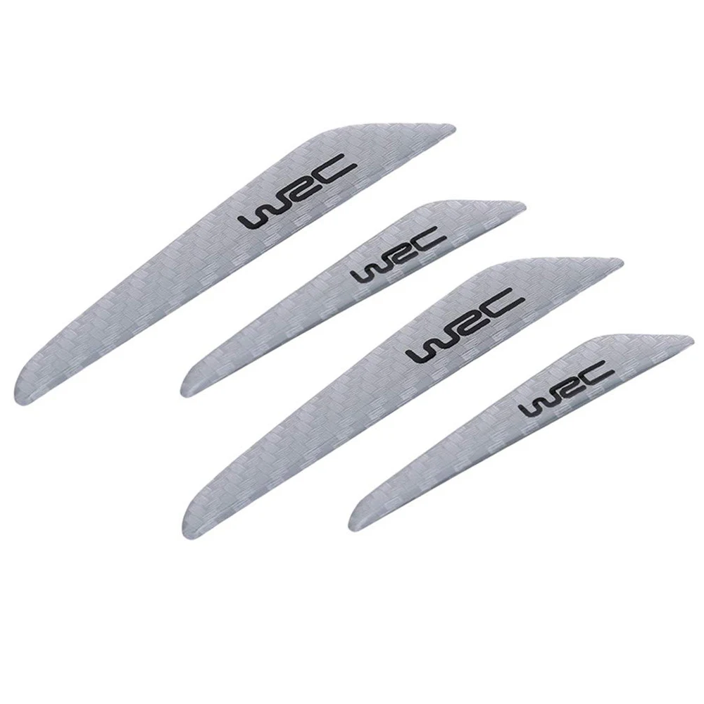 4 шт. WRC Логотип Двери устойчивые к царапинам полоски из углеродного волокна для