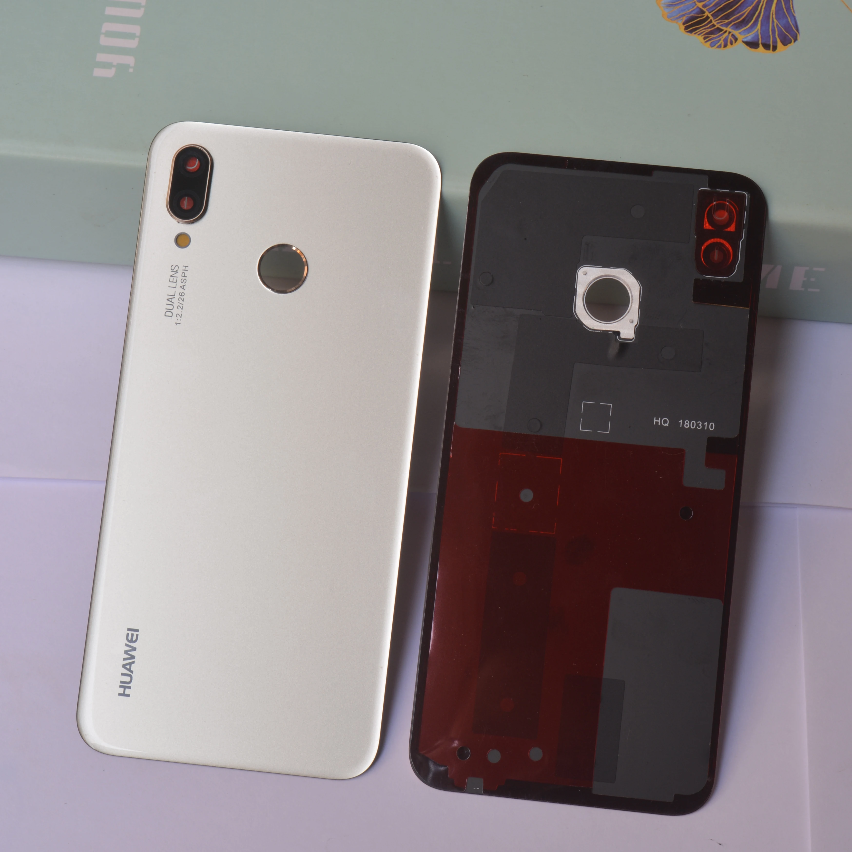 Оригинальная Новинка для Huawei P20 lite задняя крышка аккумулятора стеклянный корпус +