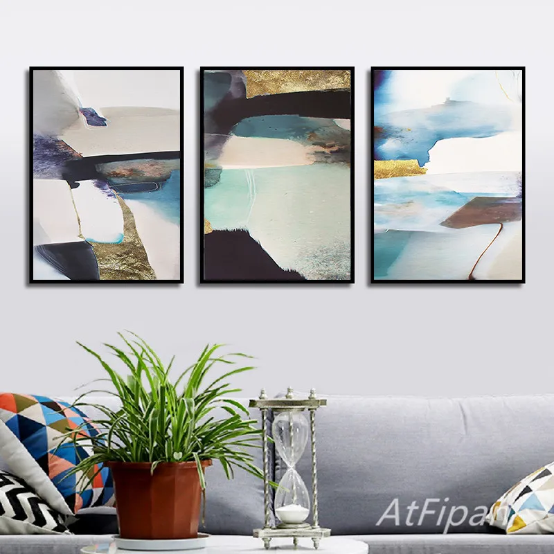 Абстрактный геометрический постер в скандинавском стиле граффити цветные блоки