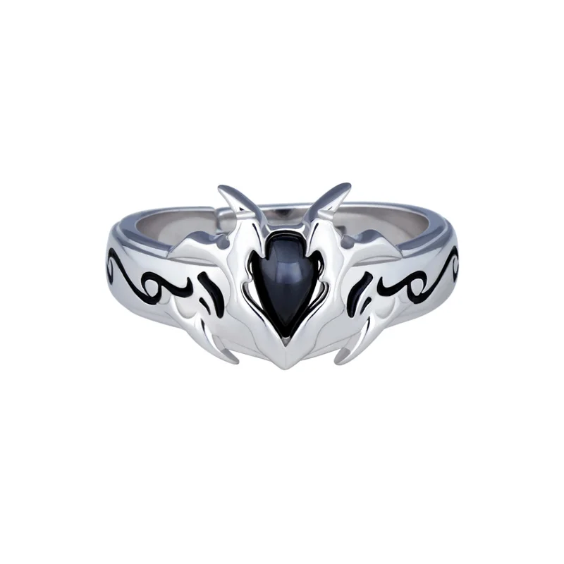 

Anime Prince of the Devils 925 Sterling Silver Finger Ring Adjustable Jewelry Cosplay Prop Xmas Game decorations Gifts