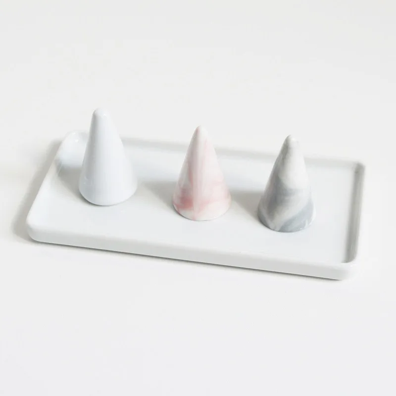 Ceramic Ring Stand Tower for Jewelry Conical Display Engagement | Украшения и аксессуары