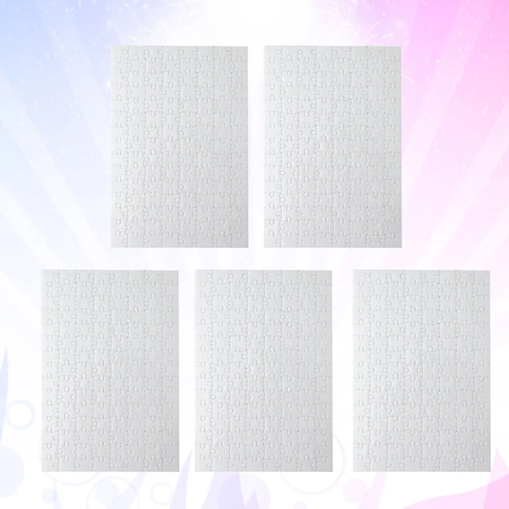 

5pcs A4 Coloring Blank Puzzle DIY Paper Jigsaw Puzzles Funny Playing Toys
