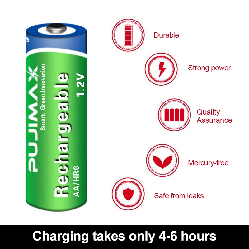 Аккумулятор VOXLINK 1 2 V 3000mAh AA 4 шт перезаряжаемый аккумулятор Предварительно