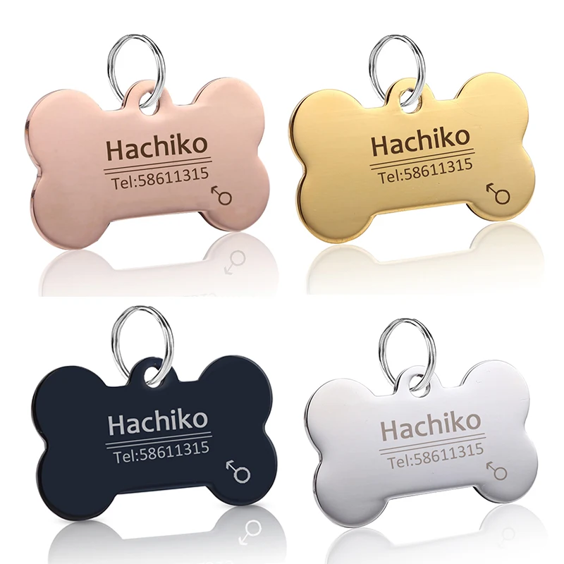 Персонализированные Бирки Для собак с гравировкой идентификационное имя кота