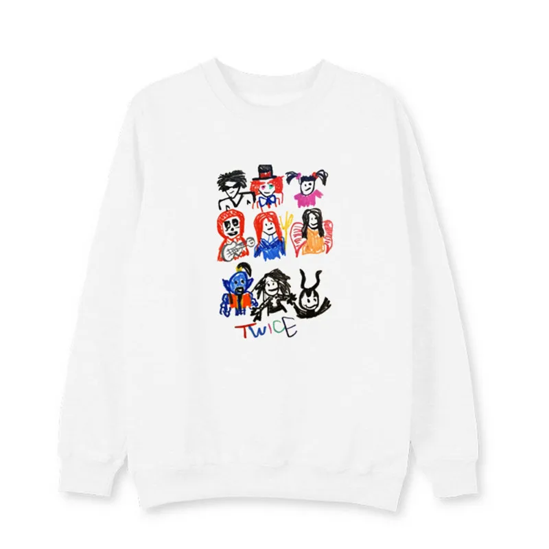 

New Korean KPOP TWICE ONCE HALLOWEEN Album Hoodie Hip Hop Casual Loose Clothes Pullover Printed Long Sleeve Sweatshirts Drops