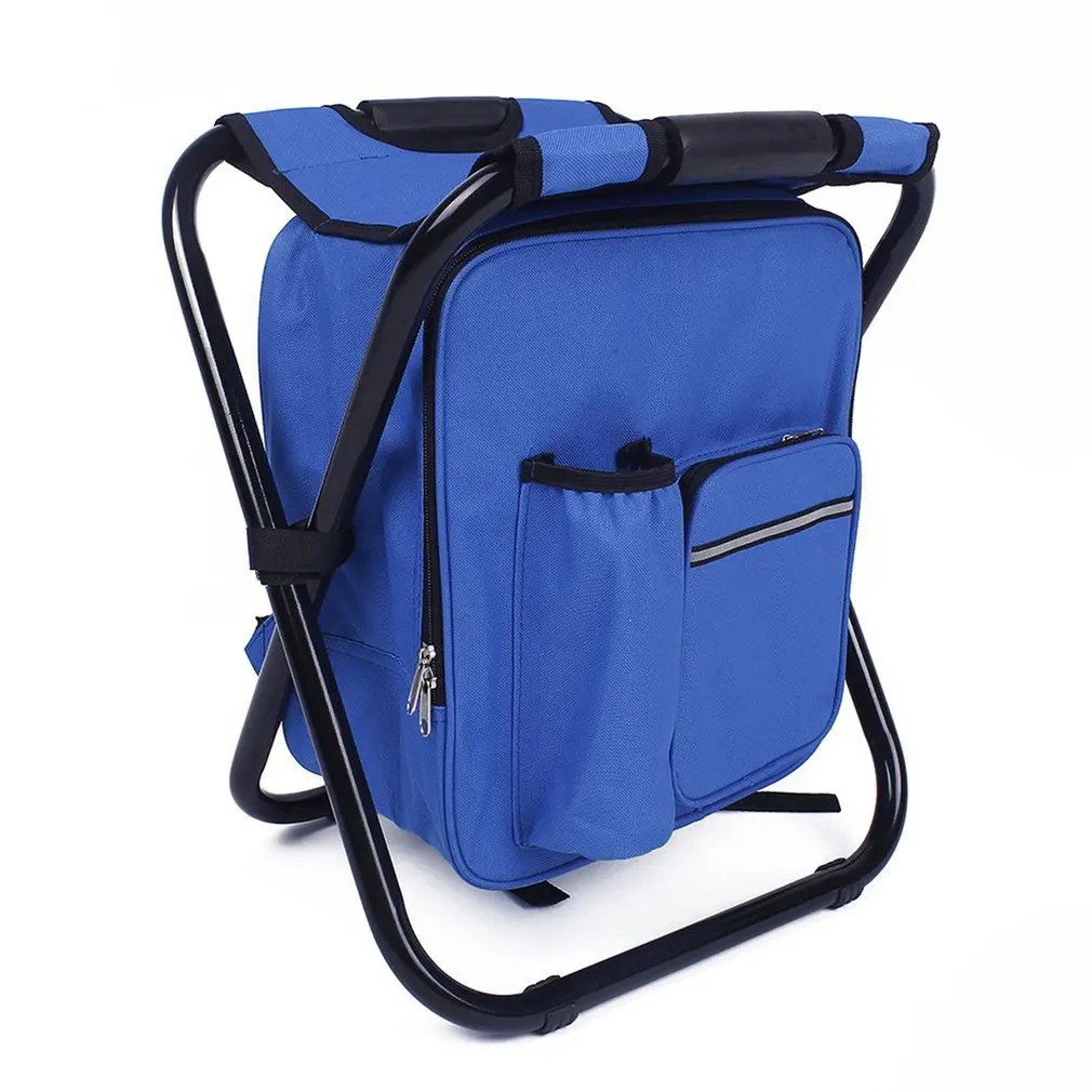 

Portable Fishing Chair Folding Cooler Chair Outdoor Picnic Beach Chair Seat with Cooler Bag