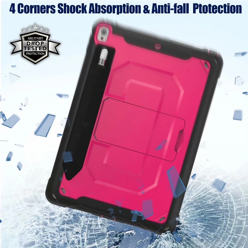 

For iPad Pro 10.5 inch Case With Pencil holder Kids Shockproof Stand For Apple iPad Air 3 10.5 inch Cover With Shoulder strap