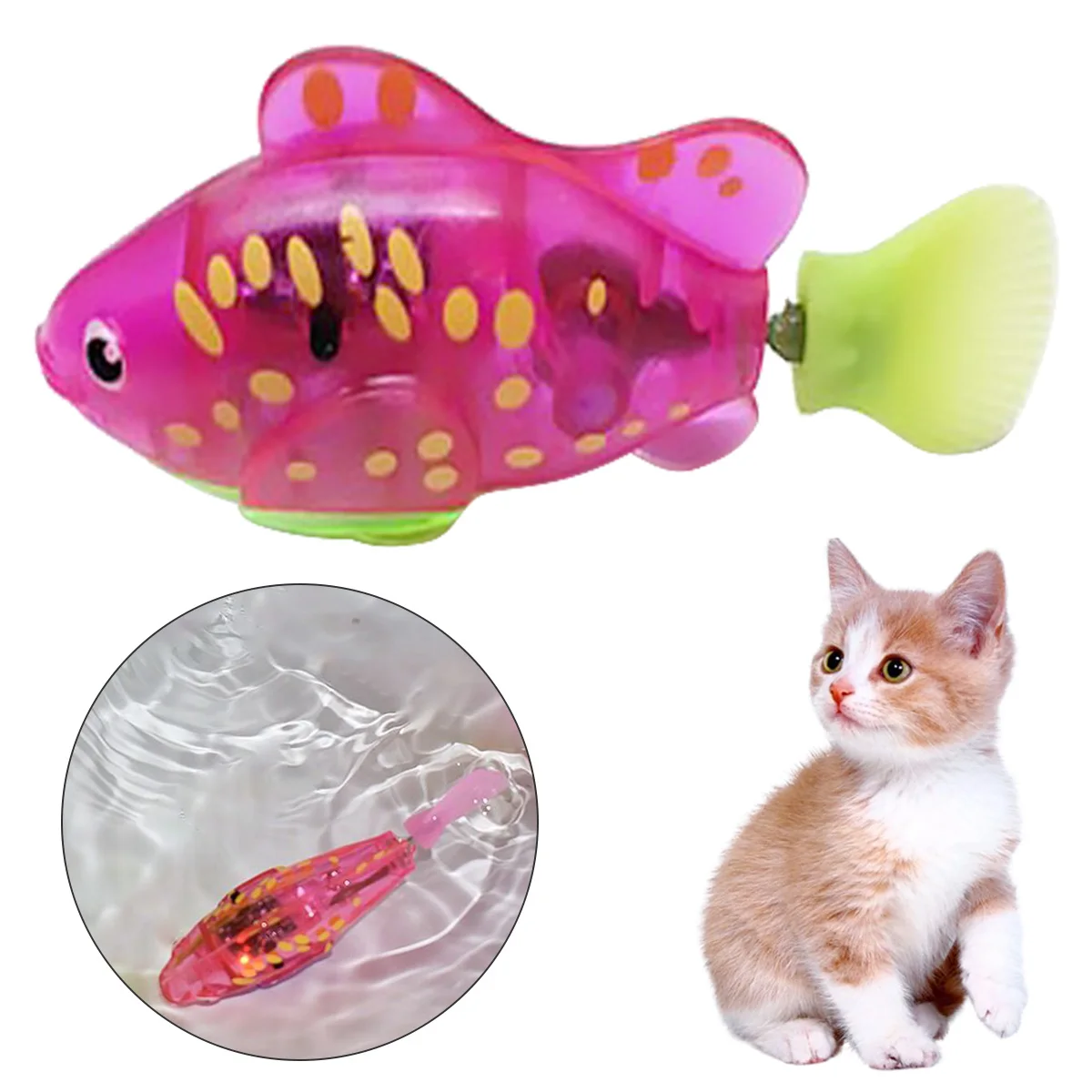 

Cat Interactive Electric Fish Toy Water Cat Toy for Indoor Play Swimming Robot Fish Pet Toys Toy for Cat and Dog with LED Light