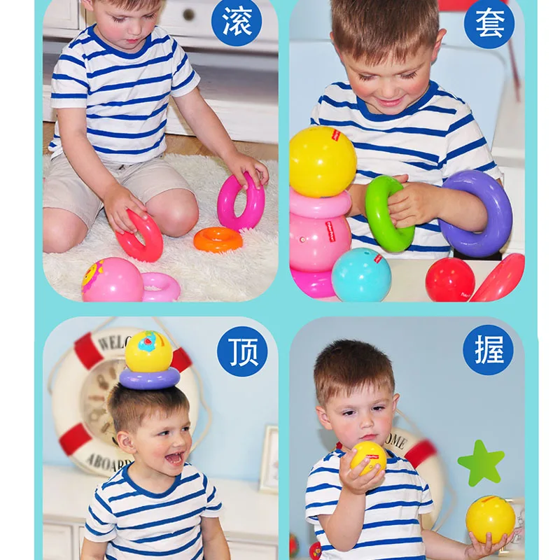 Fisher Price детские игрушечные мячи тренировочный мяч штабелирование наконечник
