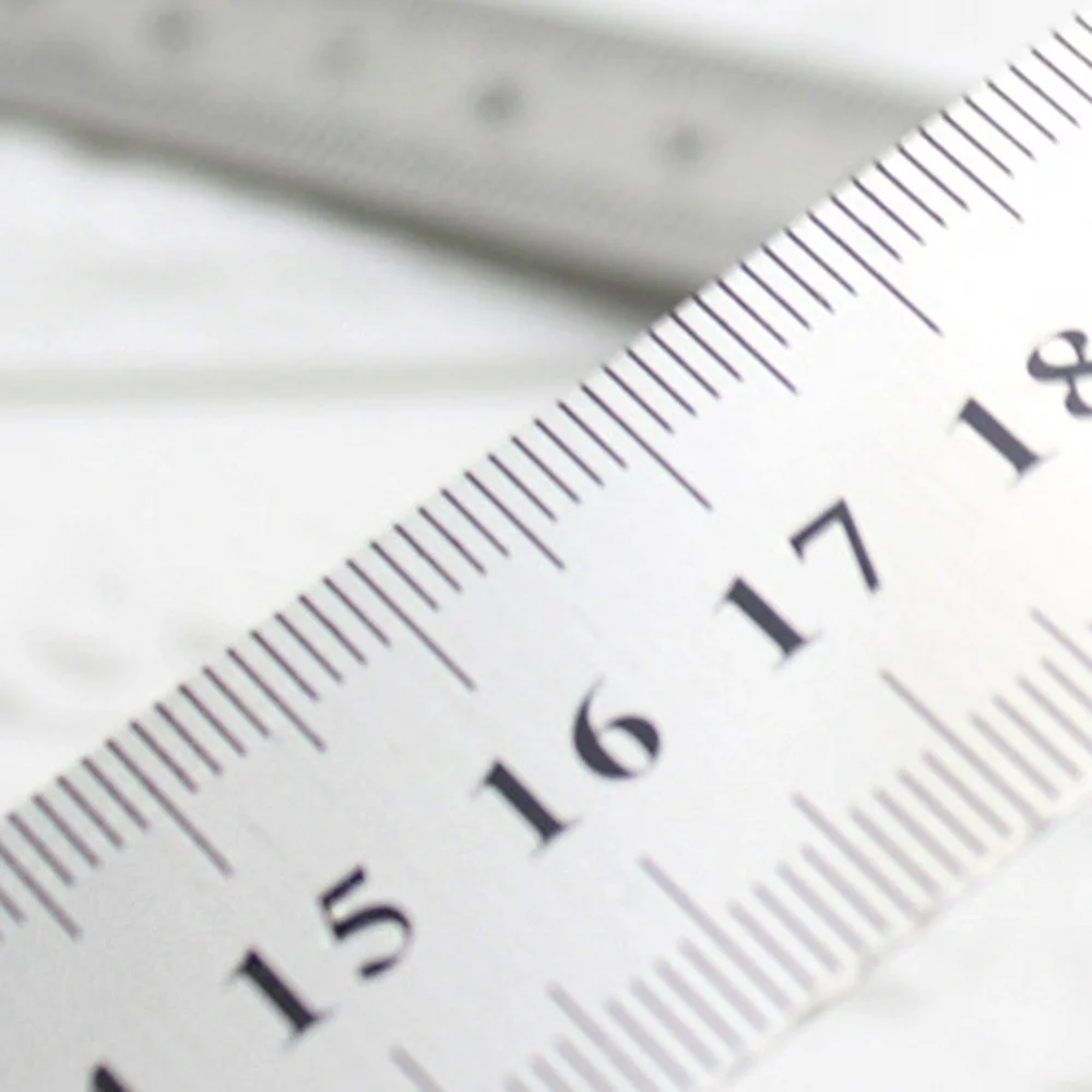 

2pcs Stainless Steel Ruler Double Scale Ruler for Home School Office (20cm, 15cm each Size has 1pcs)