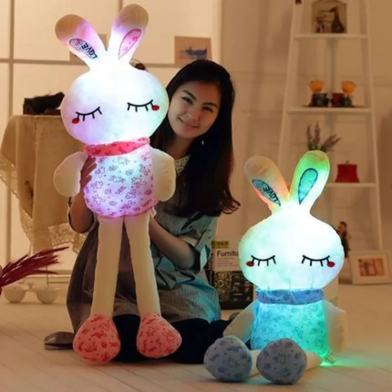 Фото Светящаяся игрушка-кролик со светодиодной подсветильник кой 75 см | Игрушки и