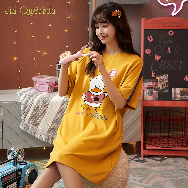 Ночная сорочка для женщин ночная рубашка с коротким рукавом домашняя одежда