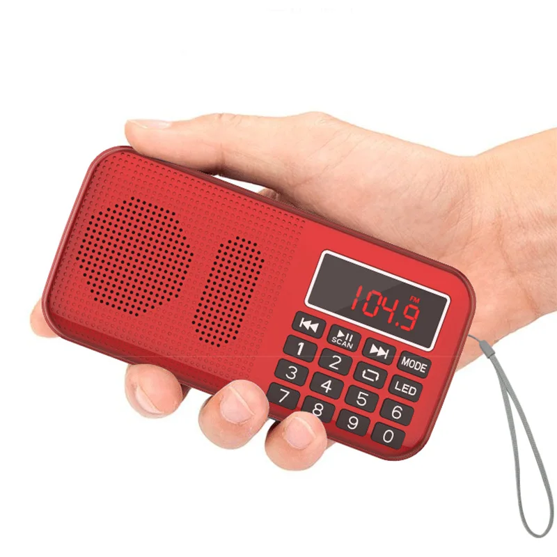 L-558AM цифровой MP3 музыкальный плеер динамик мини портативный авто FM AM MW карманный