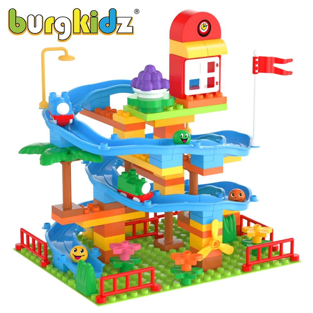 Детские Первые мраморные строительные блоки воронки скользящие большого