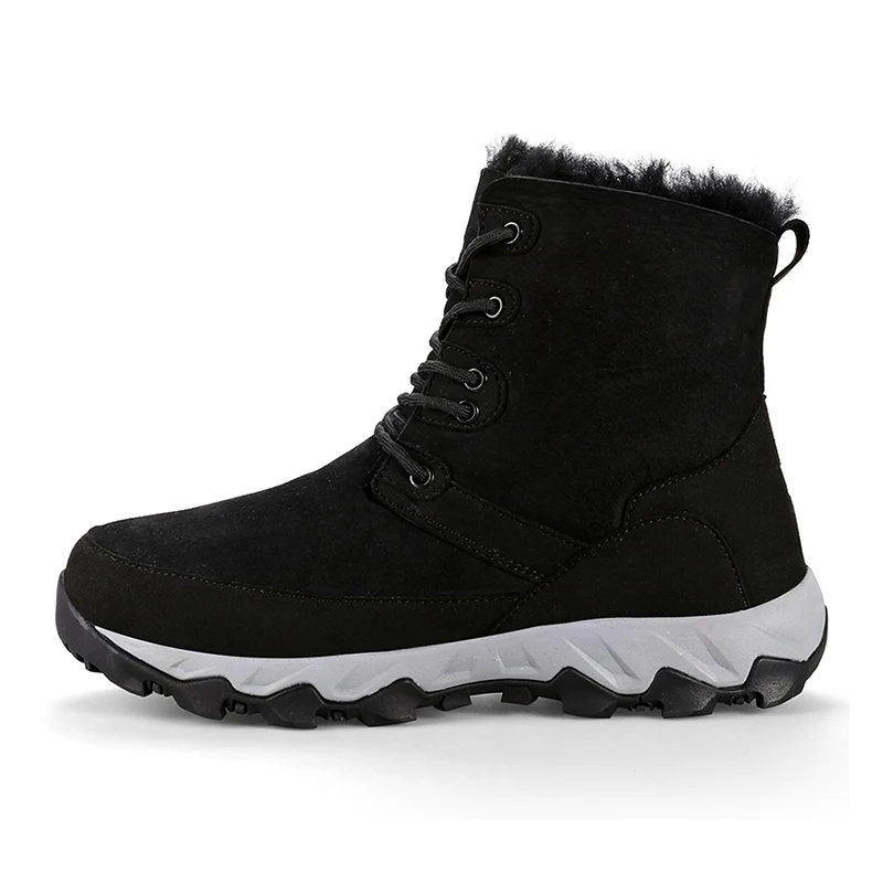 HUMTTO Hiking Boots Outdoor Sneakers for Men Leather Sport Trekking Shoes Mens Mountain Hunting Climbing Safety Snow Boots Male