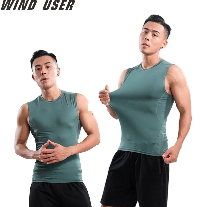 

Running Vest Men Sleeveless shapewear for Men Sport Vest Muscle Training Tight Fitness Male Gym Tank Top