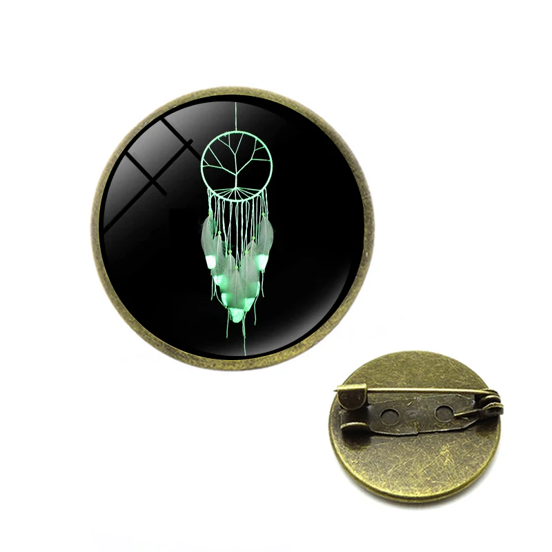 Новые Броши Ловец снов очаровательные перья Мандала лотоса на булавке