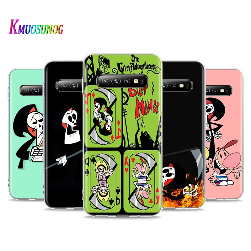 

Anime Billy Grim Reaper Mandy For Samsung Galaxy S21 S20 FE Ultra S10 Lite 5G S10E S9 S8 Plus S7 S6 Edge Soft Phone Case