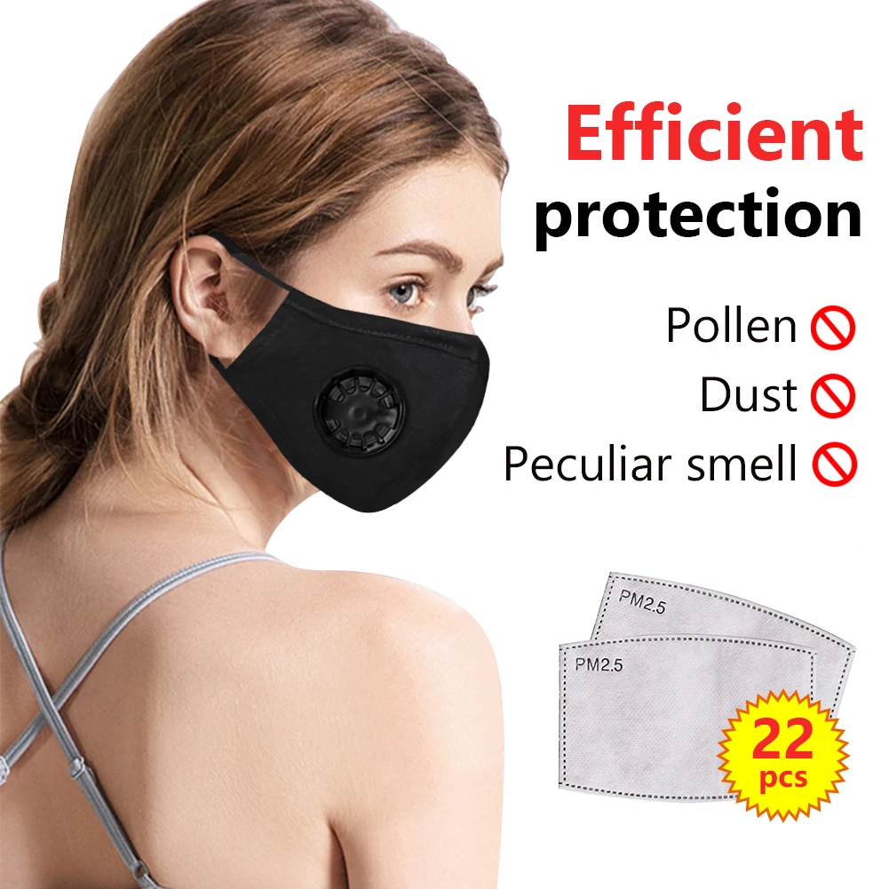 

Anti PM2.5 Mouth Mask Anti Haze Dust Valve Masks Cotton Breathing Face Mask 5 Layers Filter Respirator Mouth-muffle Safety Mask