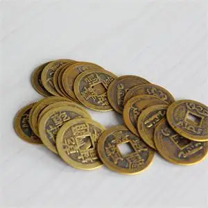 

10pcs/lot 23mm New Chinese Feng Shui Lucky Ching/Ancient Coins set Educational Ten emperors Antique Fortune Money