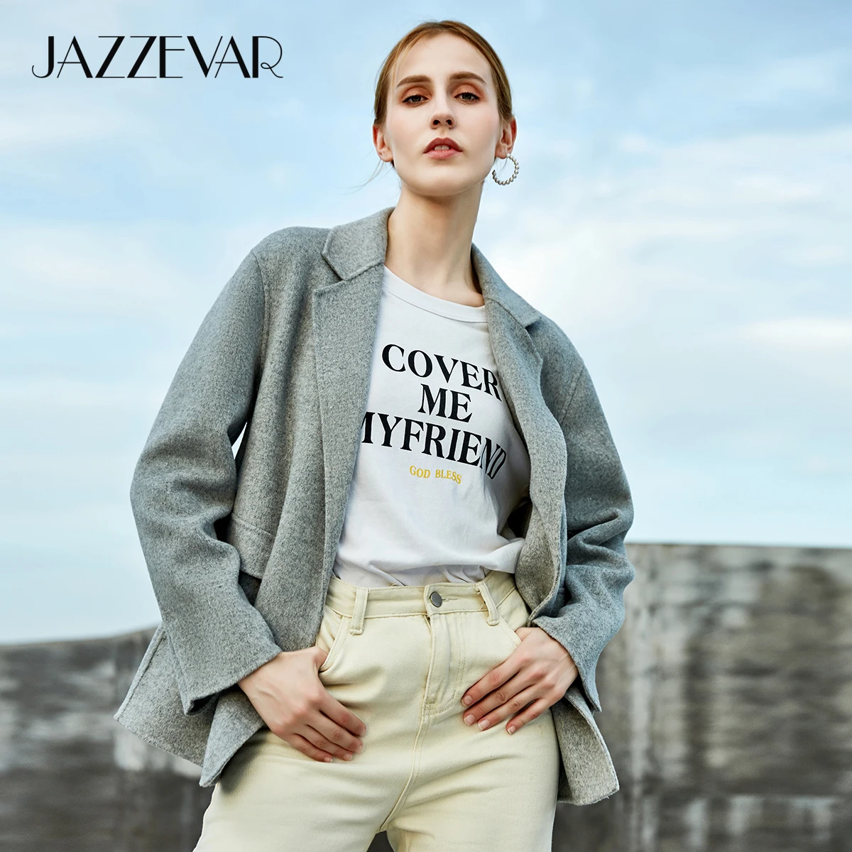 Новое поступление зимних женских курток JAZZEVAR 2020 Atumn с двойным лицом костюм ручной