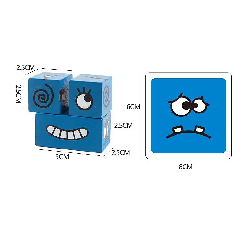 Монтессори образовательные геометрические меняющие лицо строительные блоки