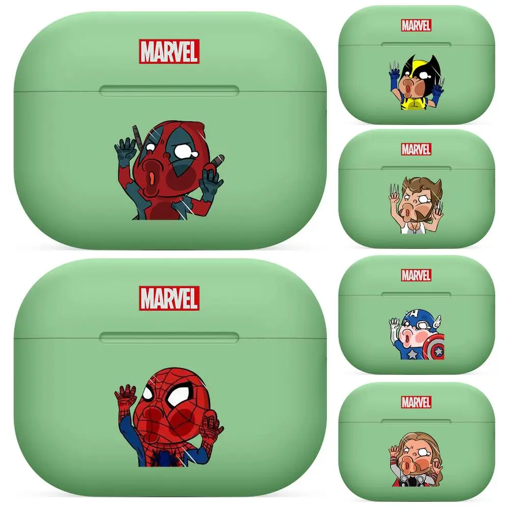 

Marvel Funny Bump For Airpods pro 3 case Protective Bluetooth Wireless Earphone Cover Air Pods airpod case air pod cases green 1