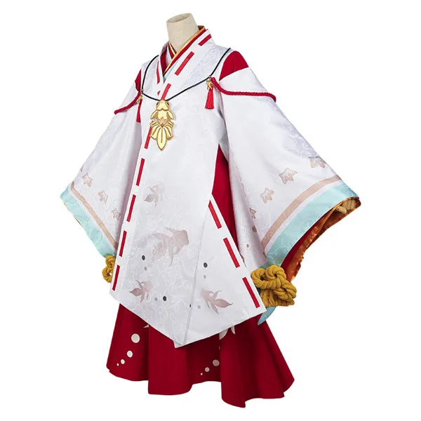 Горячая игра Onmyoji Kagura косплей ведьма Loli кимоно костюм полный комплект A