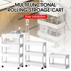 Обновленная Многоуровневая тележка для хранения из более плотного материала, вращающиеся колеса, органайзер для кухни и ванной Бытовая вешалка, мобильная полка, новинка 2021
