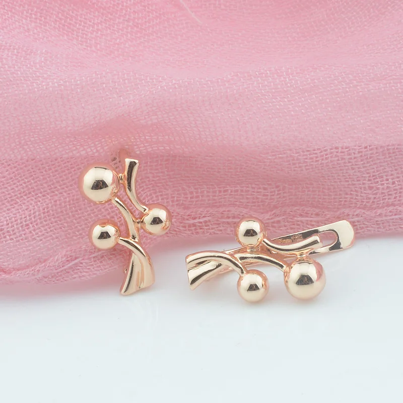 FJ для женщин и девочек 585 розовый золотой цвет набор растительный стиль витые