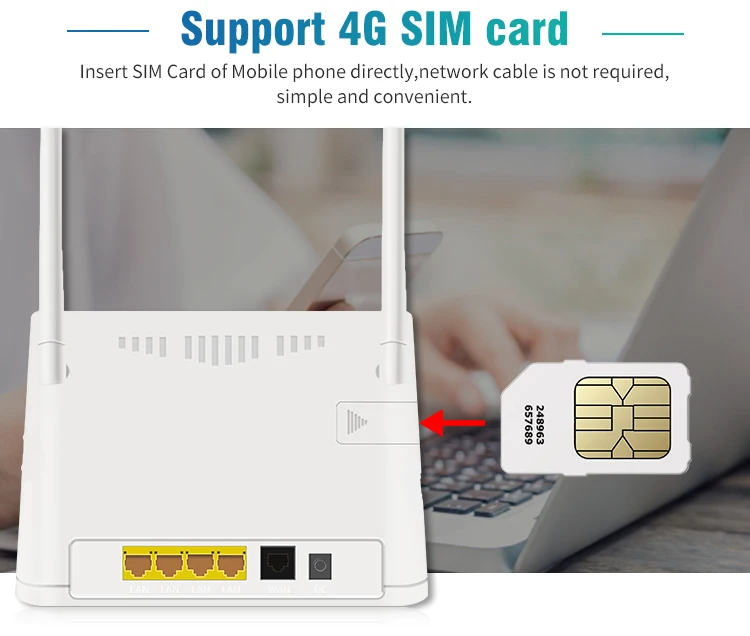 KuWFi 300 Мбит/с 4G LTE Wifi роутер 5000 мАч Внешний аккумулятор разблокированный