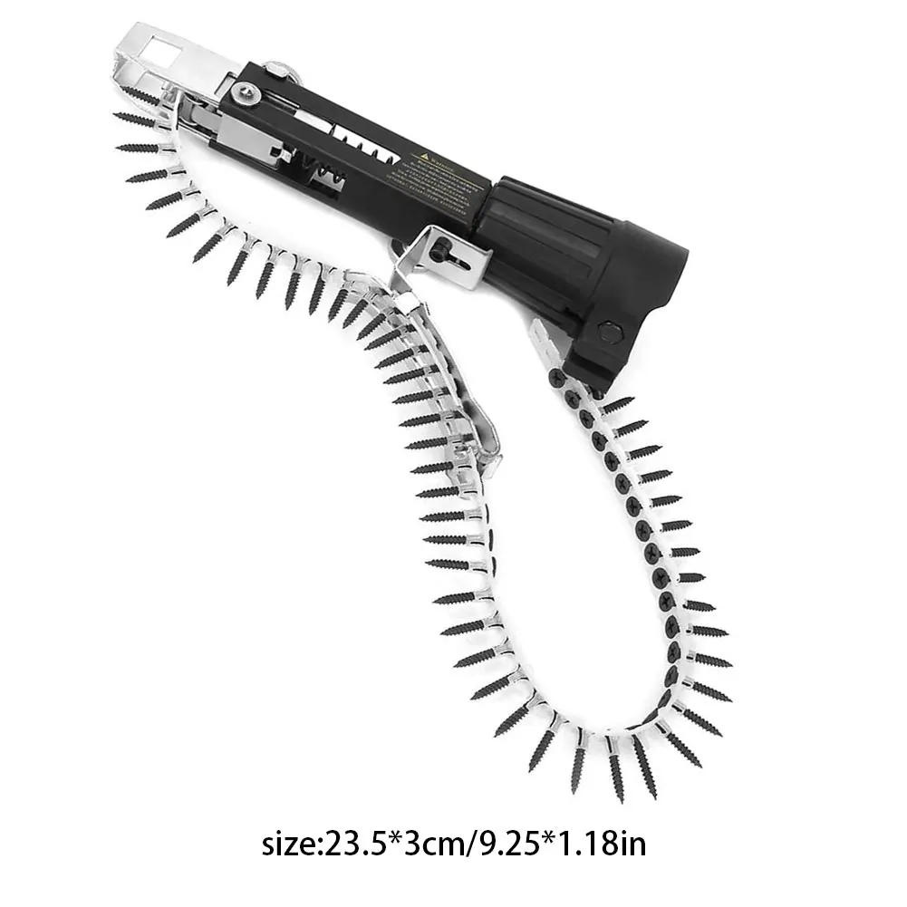 

New Electric Drill Chain Automatic Drill Screw Spike Chain Auto-Feed Stapler Woodworking Tool Cordless Power Drill Attachment