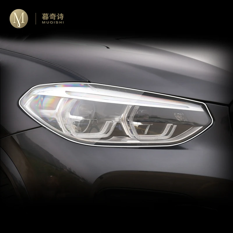 For BMW X4 G02 2018-2021 Car Headlight Protective Film Front Light Anti-scratch Cover TPU Transperent Accessories
