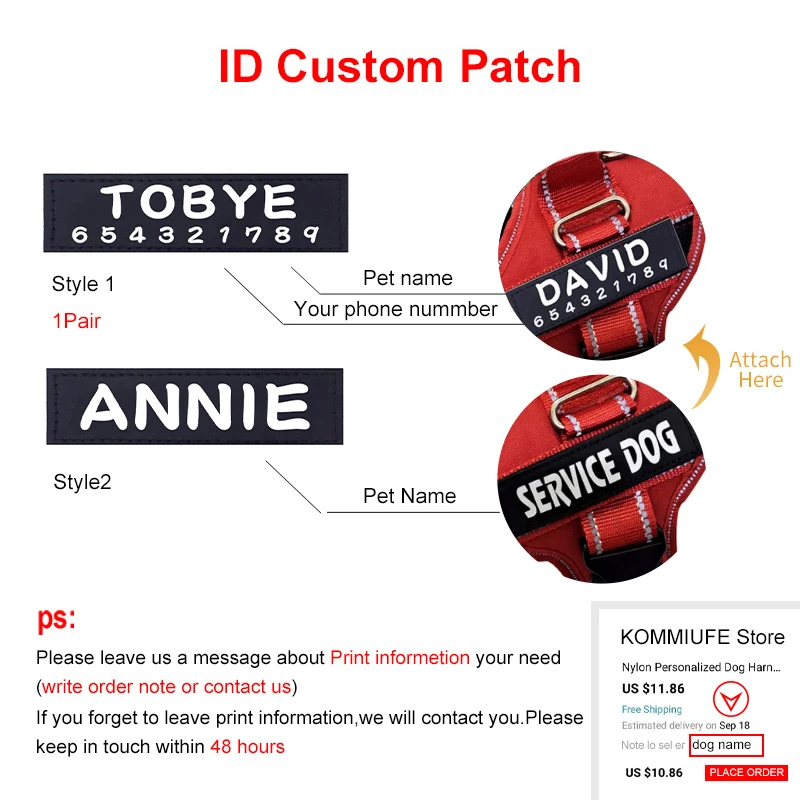 Нейлоновый ошейник для собак индивидуальный Светоотражающий K9 маленьких