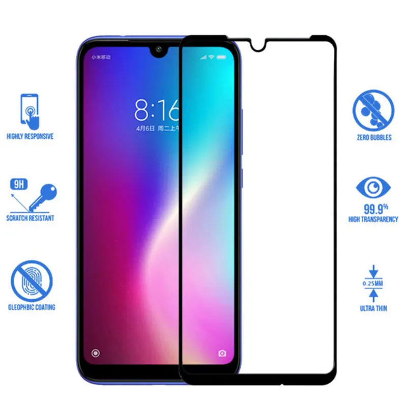 CHOETECH закаленное стекло для Xiaomi Redmi Note 7 9H защита экрана 5D полный Чехол Redmi 4X8 Lite 7A 7 6 защитная стеклянная пленка