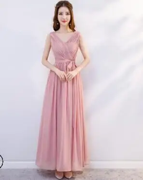 1pcs/lot woman fashion wedding chiffon dress female solid bridesmaid sister | Свадьбы и торжества