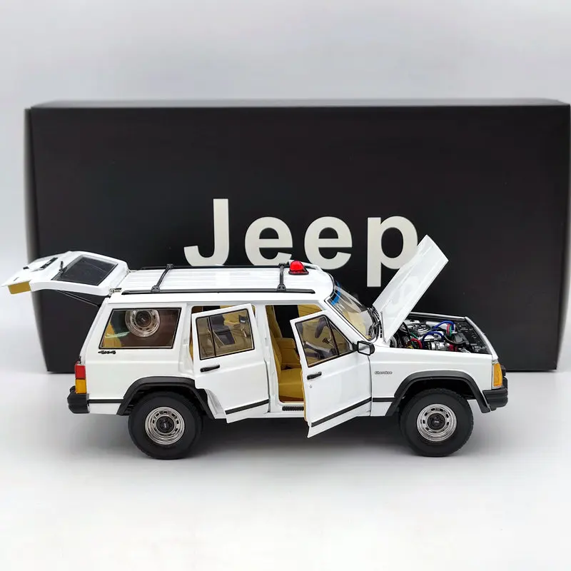 1/18 для J ep XJ Cherokee SUV 4x4 белый литьё под давлением модельных лимитированная