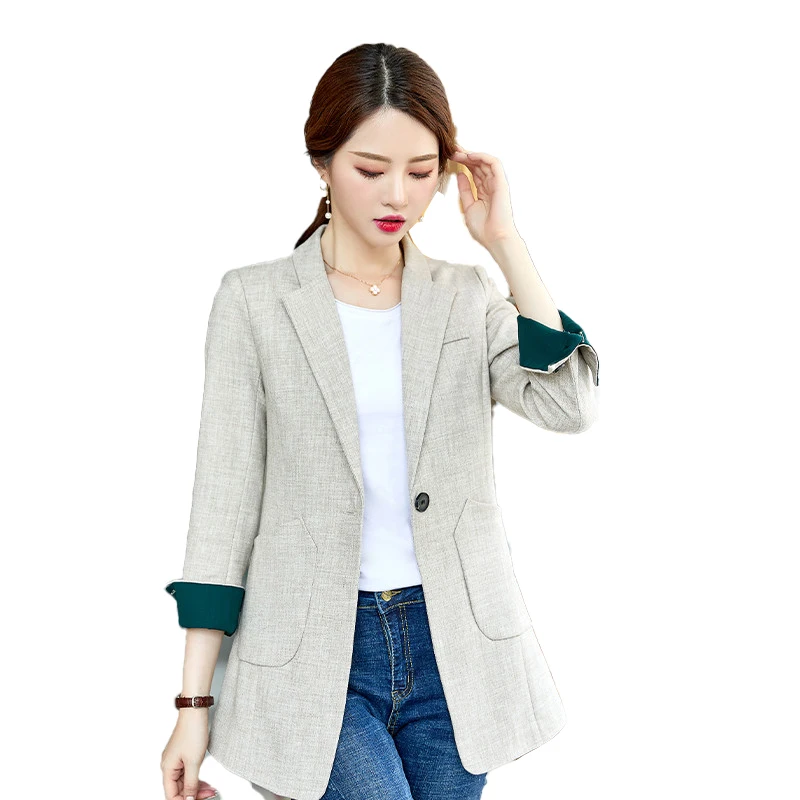 Женское длинное пальто и куртки бежевого цвета элегантное деловое для работы