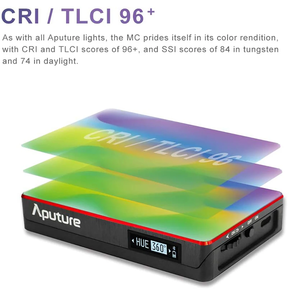 Aputure AL MC 4-Light Travel Kit Photography Studio Mini LED light RGBWW 3200K-6500K HSI Color Control with Charging Case | Электроника