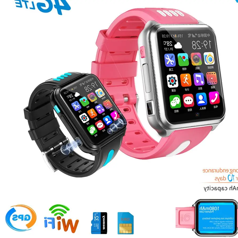 

New H1/W5 4G LTE Fitness Tracker Kids/Children/Student Smart Watch Bluetooth Smartwatch Android WiFi SIM Camera GPS Phone Clock