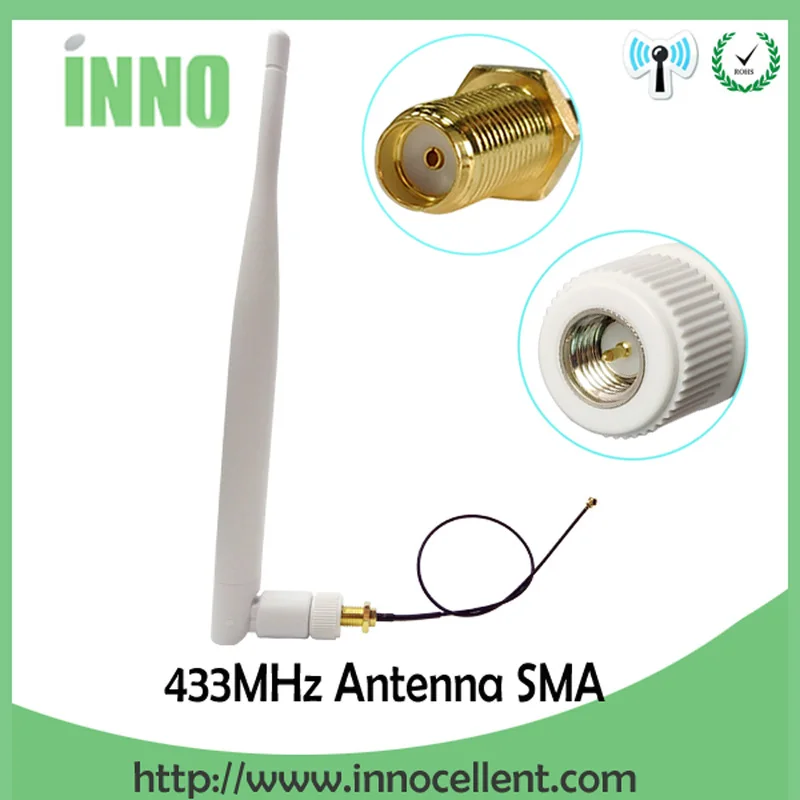 433 МГц Антенна 5dBi 5 шт. SMA разъем антенн белый антена м 21 см RP Ufl/IPX отрезок провода