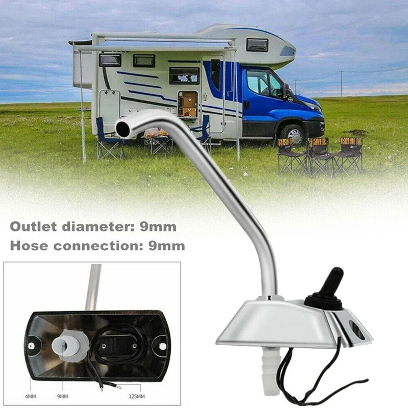 

RV Marine Kitchen Sink WaterTap 12V 360 Degree Rotation Faucet Tap for RV Camper Caravan Accessories