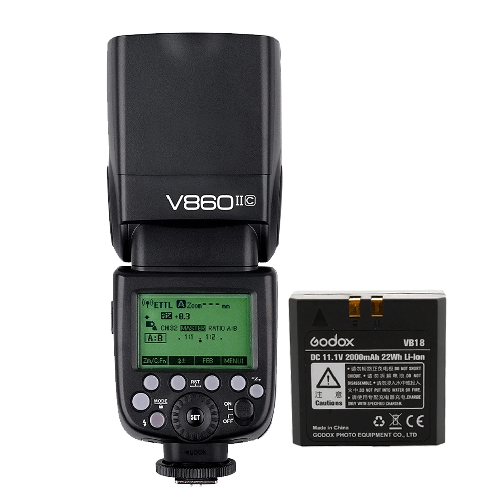 Вспышка Godox Ving V860II для фотовспышки C HSS 1/8000 li ion Canon 5D Mark IV/III 7D 7DII 6D 6DII 50D 40D 30D|flash for