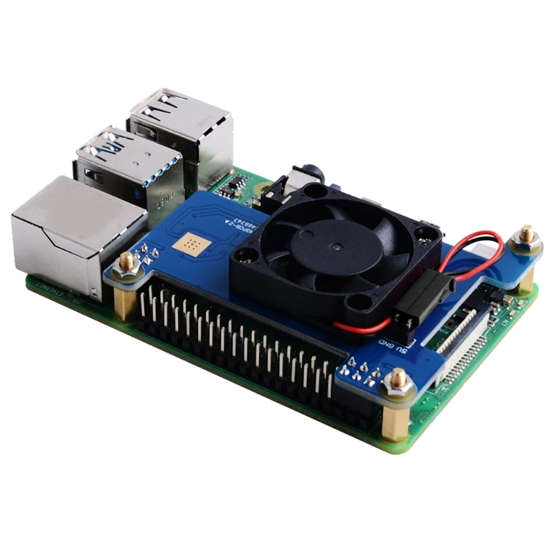 

Raspberry Pi 4 PoE HAT with Cooling Fan, Mini Power Over Ethernet Expansion Board for Raspberry Pi 4 B 3B+and Rackmount