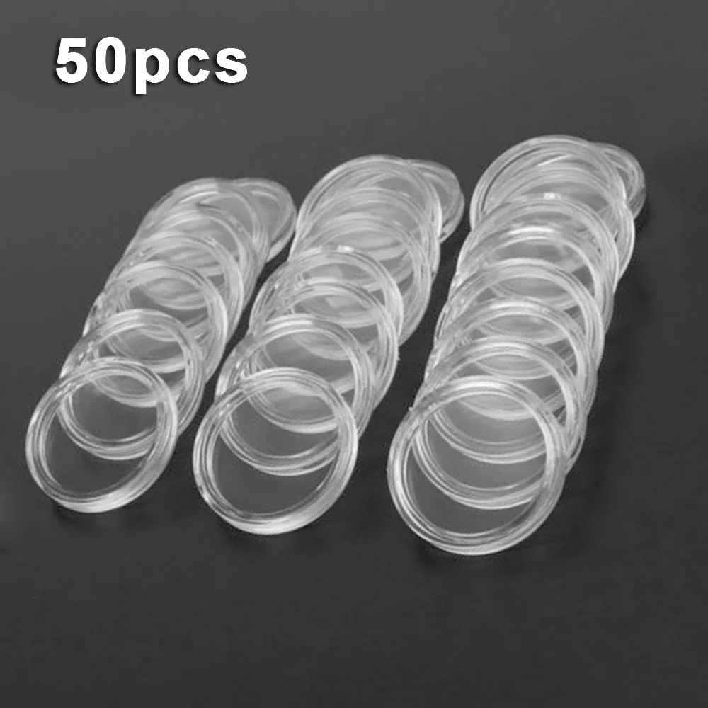 50 шт пустая ясная шайба монета набор капсул контейнер коллекция протектор