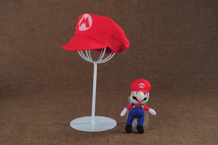 

Newborn Photography Props Accessories Mario Hat+Toy Doll 2Pcs/set Baby Boy Photo Props Studio Infant Shoot Caps Fotografia Hats