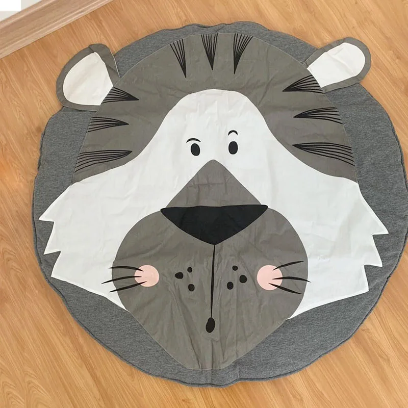 Игровой коврик круглый Лев Кролик Единорог коала игровые коврики Детский коврик для ползания одеяло ковер для детской комнаты коврики для занятий спортом