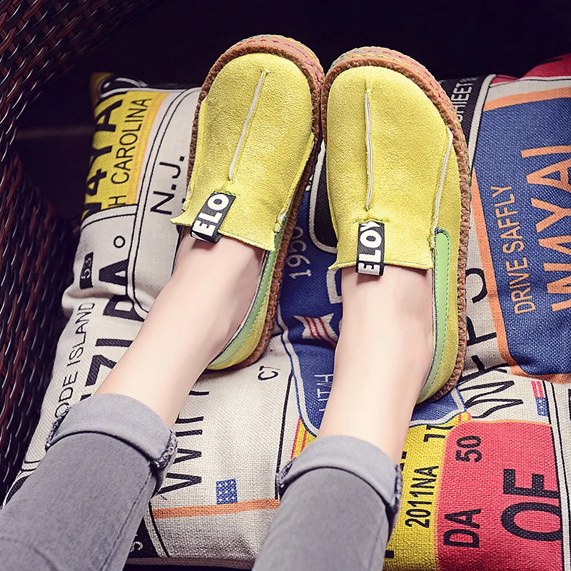 

2021 Spring Autumn Flats Shoes Woman Square Toe Shallow Ladies Footwear Solid Colors Anti-slip With Female Shoes Size Pus 35-42