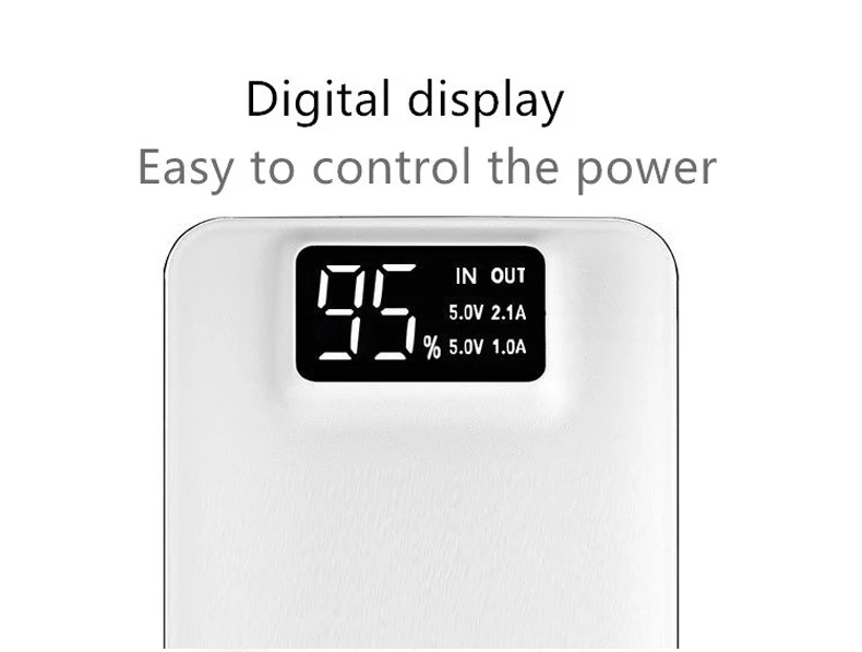 30000 мАч Внешний аккумулятор PoverBank 2 USB светодиодный Банк питания портативное